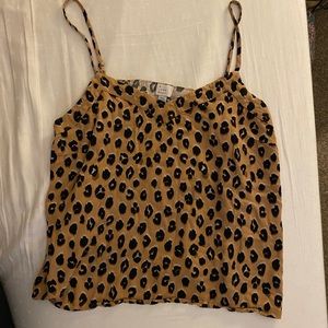 Leopard print flowy tank